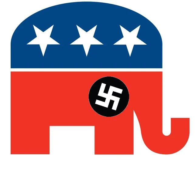 GOP logo with Swashtika on it